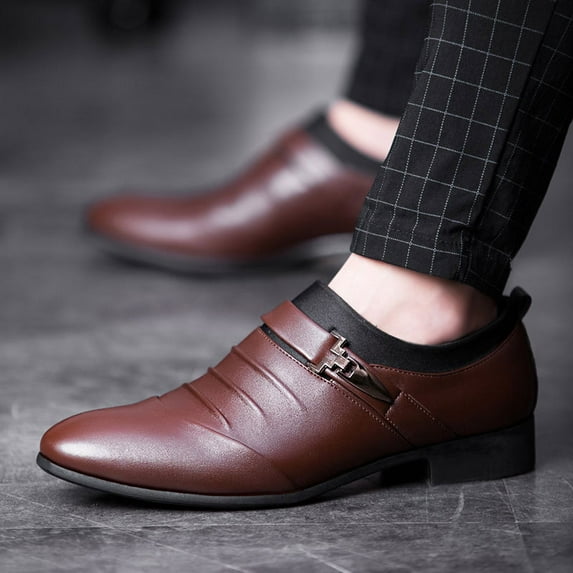 jjayotai Shoes for Men formal Casual Shoes Business Leather Shoes Pointed Casual Men'S Shoes Flash Picks