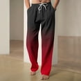 thumbnail image 1 of jjayotai Sweatpants Men, Fashion Gradient Sweat Pants, Loose Fit Track Drawstring Joggers Lounge Pants Athletic Trousers with Pockets Red M, 1 of 4