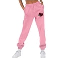 thumbnail image 1 of jjayotai Sweatpants for Women, Heart Printed Baggy Lounge Pants Casual Cinch Bottom Trousers High Waisted Sweat Jogger Pants, 1 of 5