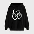 thumbnail image 1 of jjayotai Sweatshirts for Teen Girls, Heart Print Casual Hoodies Cute Sweaters Womens Long Sleeve Hooded Tops with Pocket, 1 of 5