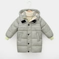 thumbnail image 1 of jjayotai Thicken Warm Kids Down Coat Winter Hooded Long Boys Girls Cotton Down Jackets Outerwears Children Clothing Green 4-5 Years, 1 of 7