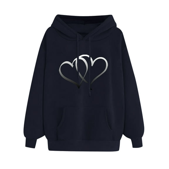 jjayotai Valentines Day Sweatshirt for Women, Oversized Love Heart Graphic Pullover Valentine's Long Sleeve Tops