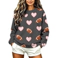 thumbnail image 1 of jjayotai Women’s Football Print Sweatshirt Crewneck Oversized Long Sleeve Pullover Tops Gameday Sweatshirts, 1 of 6