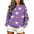 thumbnail image 1 of jjayotai Women’s Football Print Sweatshirt Crewneck Oversized Long Sleeve Pullover Tops Gameday Sweatshirts, 1 of 6