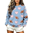 thumbnail image 1 of jjayotai Women’s Football Print Sweatshirt Crewneck Oversized Long Sleeve Pullover Tops Gameday Sweatshirts, 1 of 6