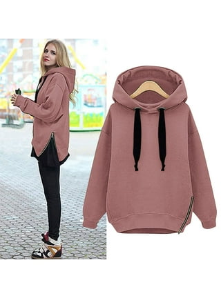 Sweatshirt with zipper on side sale