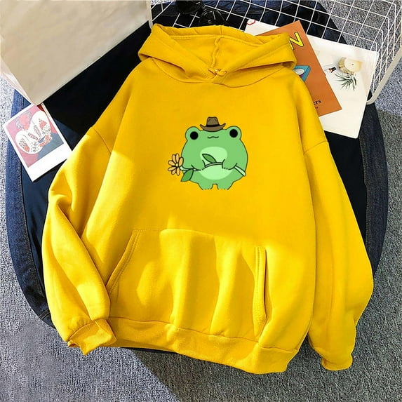 jjayotai Women's Hoodies, Fashion Casual Long Sleeve Printed Hooded Pocket Sweatshirt Solid Tops Blouse