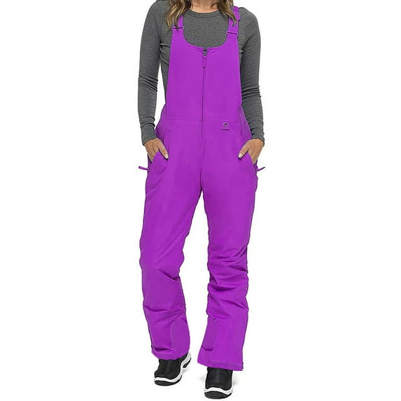 jjayotai Women's Overalls, Snow Ski Overalls Windproof Insulated Romper Athletic Pants Purple L