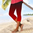 thumbnail image 1 of jjayotai Women's Summer Fall Capris, High Waisted Gradient Printing Capri Matching Slim Fitting Yoga Gym Pants, 1 of 1