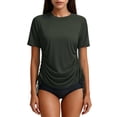 thumbnail image 1 of jjayotai Women's Swim Shirt Short Sleeve Rash Guard Sun Protection Swimming Swimsuit Bathing Suit Top Only, 1 of 6