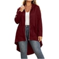 thumbnail image 1 of jjayotai Women's Zip up Hoodies Long Tunic Sweatshirts Oversized Long Sleeve 2026 Fall Hoodie Jacket Coat Casual High-Low Hem Sweatshirt Jacket with Pockets, 1 of 6