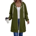 thumbnail image 1 of jjayotai Women's Zip up Hoodies Long Tunic Sweatshirts Oversized Fleece Casual Long Sleeve 2026 Fall Hoodie Jacket Coat, 1 of 6