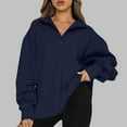 thumbnail image 1 of jjayotai Womens 2024 Fall Fashion Quarter Zip Sweatshirts, Half Zip Casual Long Sleeve Solid Color V Neck Pullover Tops, 1 of 7