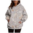 thumbnail image 1 of jjayotai Womens Camo Hoodies, Maple Leaf Printed Oversized Hooded Sweatshirt Fleece Pullover Sweatshirts Long Sleeve Tops with Pocket, 1 of 4