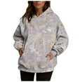 thumbnail image 1 of jjayotai Womens Camo Hoodies, Maple Leaf Printed Oversized Hooded Sweatshirt Fleece Pullover Sweatshirts Long Sleeve Tops with Pocket, 1 of 4