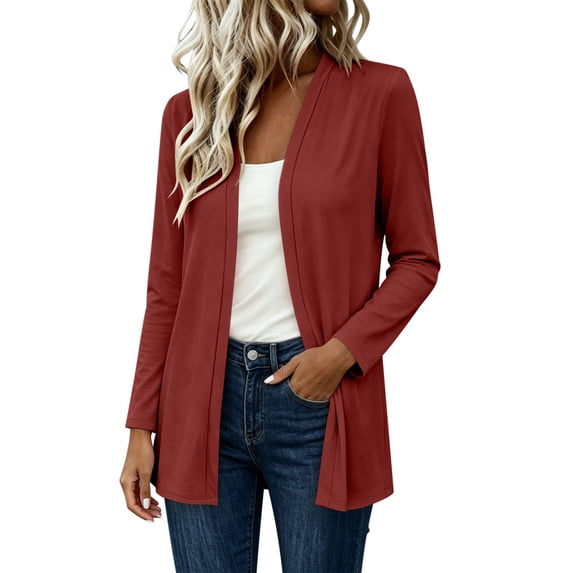 jjayotai Womens Casual Lightweight Cardigans Open Front Long Sleeve Cardigan Loose Fitted Comfy Fall Outfits
