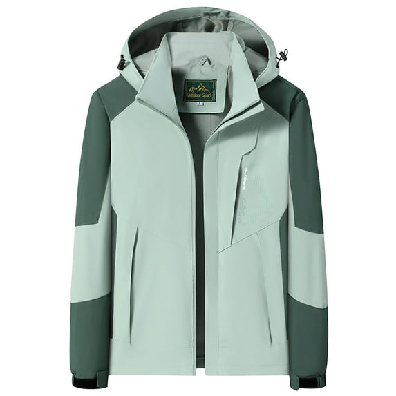 jjayotai Womens Coat Tops Clearance Women's Waterproof Rain Jacket Lightweight Raincoat Hooded Packable Jacket Softshell Windbreaker Coat