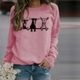 thumbnail image 1 of jjayotai Womens Funny Goats Graphic Sweatshirt, Cute Animal Print Farm Shirt Long Sleeve Crew Neck Comfy Pullover Tops Fall Winter, 1 of 5