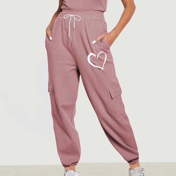 jjayotai Womens Jogger Pants, Baggy Sweatpants with Pockets Casual Lounge Trousers Fall Winter Outfits Pants 2024 Gray/Black/Navy/Pink/Beige