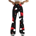 thumbnail image 1 of jjayotai Womens Leggings, Flare Yoga Pants, Loose Fit Strechy Funny Christmas Print Flared High Waisted Pants Multicolor-10 L, 1 of 4