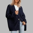 thumbnail image 1 of jjayotai Womens Oversized Cardigan Sweater, Fall Winter Outfits Clothes Fashion V Neck Knit Button Front Casual Trendy Tops Blue XS, 1 of 6