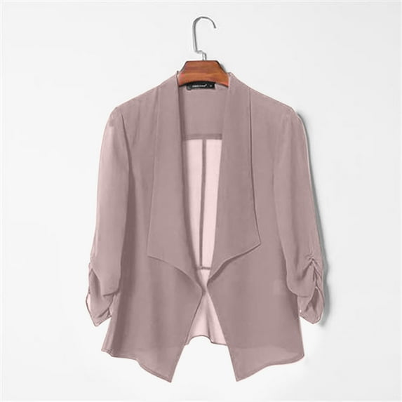 jjayotai Womens Soft Chiffon, Open Front Sheer Long Sleeved Cardigans For Evening Dress