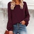 thumbnail image 1 of jjayotai Womens Sweater Clearance Women Casual Fashion Solid Hollow Out Pullover Long Sleeve Round-Neck Sweater, 1 of 9