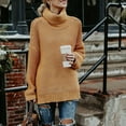 thumbnail image 1 of jjayotai Womens Sweater Clearance Women's Turtleneck Sweater Casual Solid Color Chunky Long Sleeve Fall Winter Pullover Tops, 1 of 4