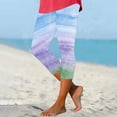 thumbnail image 1 of jjayotai Womens Tie Dye Capri Pants, Stretch Fitness Running Gym Yoga Leggings Elastic High Waist Trousers, 1 of 7