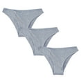 thumbnail image 1 of jjayotai Womens Underpants Clearance 3PC Women Everyday Solid Color Ventilate Low Waist Elastic Underwear Panties, 1 of 8