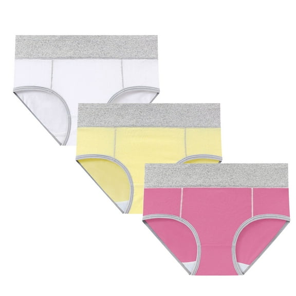 jjayotai Womens Underpants Clearance 3PC Women's Large Solid Color Menstrual Cotton High Waist Pants With Hip Lifting Underwear 3PK