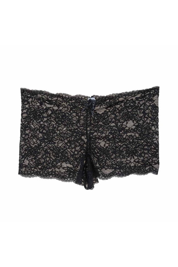 Womens Underpants Clearance New Sexy Women Lace Lingerie Plus Size Underwear Open Crotch Bowknot Underwear