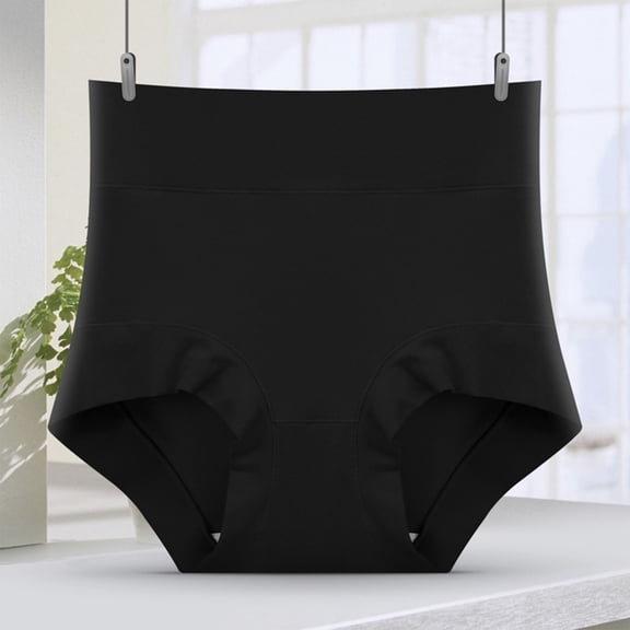 jjayotai Womens Underpants Clearance Women's Large Size High Waist Tummy Butt Lifting Solid Color Breathable Underwear Briefs