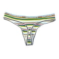 thumbnail image 1 of jjayotai Womens Underpants Clearance Women's Low Waisted Sexy Colored Striped Cotton Underwear Briefs, 1 of 2