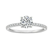 jjsgsee Customized Necklace Stainless Steel Women Ring Rhinestone Wedding Jewelry Rings Size 5-11 Alloy Gift Finger