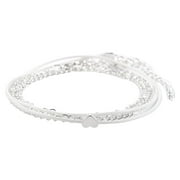 jjsgsee Female Sterling Silver Anklets for Women 11 Inches Beach Love Multilayer Anklet for Girls Style Beach Anklet Bracelet Jewelry Anklet Adjustable Size Gold Bracelets for Women Small Wrist