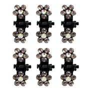 jjsgsee Hair Clips for Thin Hair Hair Claw Clips,Mini Hair Clips No-Slip Grip Jaw Clips Glitter Teeth Clips Rhinestone Metal Clamps