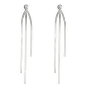 OJINSHAWANO jjsgsee Silver Earrings Dangle for Women Tassel Earrings for Women Style Simple Design Long Bone Chain Earrings