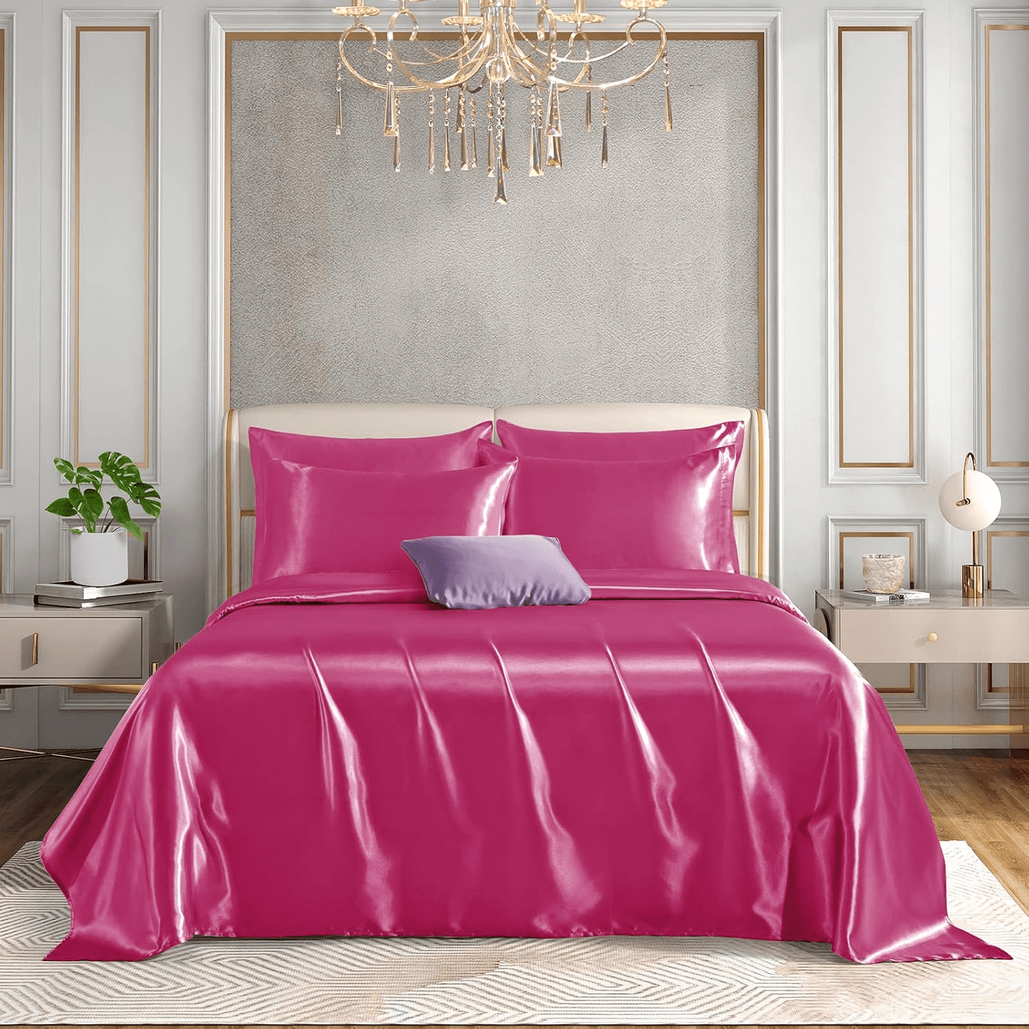 jkfgvhop-6-piece-satin-sheet-set-king-size-silky-soft-emerald-green