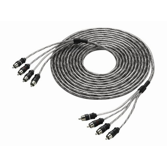 jl audio xd-clraic4-12 4-channel twisted-pair audio interconnect cable with molded connectors, 12-feet