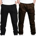 thumbnail image 1 of jobturf 2 Pack Boys Cargo Pants Elastic Waist Baggy Active Elastic Bottom Joggers Slim Fit Casual Comfy Husky Pants with Multi Pockets, 1 of 8