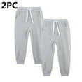 thumbnail image 1 of jobturf 2 Pack Boys Sweatpants Trendy Kids Soft Active Basic Tapered Jogger Pants Drawstring Elastic Waist Trousers with Pocket 5-14 Years, 1 of 5
