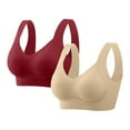 thumbnail image 1 of jobturf 2 Pack Bras for Women Wireless Jelly Plus Size Supportive Seamless Bralettes Full Coverage Push Up Comfortable No Underwire Tshirt Bras, 1 of 9
