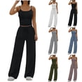 thumbnail image 1 of jobturf 2 Piece Sets for Women Summer Spaghetti Strap Tank Top and Straight Leg Sweatpants Matching Lounge Set Vacation Outfits S-XXL, 1 of 6