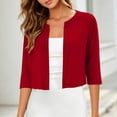 thumbnail image 1 of jobturf 3/4 Length Sleeve Crop Cardigan for Women Lightweight Thin Cardigans Casual Going Out Open Front Summer Tops S-2XL, 1 of 7