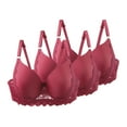 thumbnail image 1 of jobturf 3 Pack Lace Bras for Women Sheer Underwire Adjustable Strap Balconette Everyday Bras Full Coverage Comfortable Plus Size Bralettes, 1 of 4