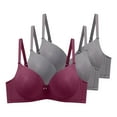thumbnail image 1 of jobturf 3 Pack Plus Size Bras for Women Comfortable Wireless Seamless Full Coverage Everyday Bra Adjustable Strap Breathable Support Bralettes, 1 of 2
