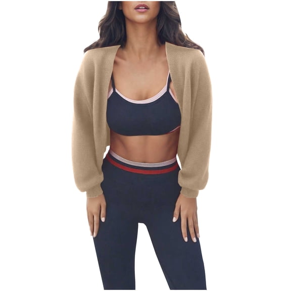 jobturf Bolero for Women Holiday Party Open Front Cardigan Long Sleeve Going Out Cropped Jacket Fall Spring Fashion Lightweight Sweaters Shrug