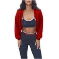 thumbnail image 1 of jobturf Bolero for Women Holiday Party Open Front Cardigan Long Sleeve Going Out Cropped Jacket Fall Spring Fashion Lightweight Sweaters Shrug, 1 of 6