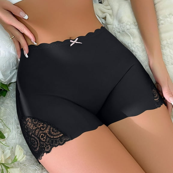 jobturf BoyShorts Panties for Women Lace Trim Stretch Boxer Briefs Seamless Soft Boy Shorts Underwear for Yoga & Everyday